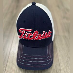 Titleist Navy, White & Red Script Golf Cap